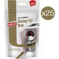 Koroplast Büzgülü Dolap İçi Boy 45x50 cm Çöp Poşeti 25x10 Adet Beyaz