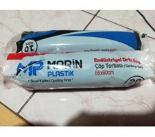 Marin Endüstriyel Orta Boy 55x60 cm Çöp Poşeti 5x20 Adet Siyah
