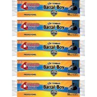 Macromax Ekstra Güçlü Battal Boy 72x95 cm Çöp Poşeti 5x10 Adet Siyah