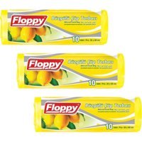 Floppy Limon Kokulu Büzgülü Orta Boy 55x60 cm Çöp Poşeti 3x10 Adet Sarı