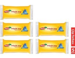 Flexi Büyük Boy 65x80 cm Çöp Poşeti 5x10 Adet Mavi