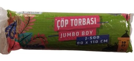 Altuğ J-500 Jumbo Boy 80x110 cm Çöp Poşeti 10 Adet Siyah