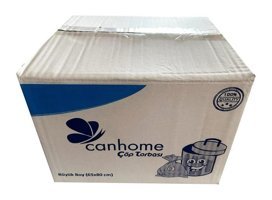 Canhome Büyük Boy 65x80 cm Çöp Poşeti 20x10 Adet Mavi