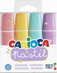 Caretta 4'lü Pastel Renkli Kesik Uçlu Fosforlu Kalem Seti