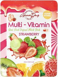 Grace Day Multi-Vitamin Strawberry Kağıt Yüz Maskesi 27 ml