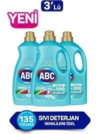 Abc İlk Günki Gibi Koruma Renkliler İçin Konsantre 135 Yıkama Sıvı Deterjan 3x2.7 lt