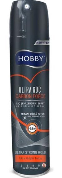 Hobby Carbon Force Islak Görünümlü Keratinli Ekstra Güçlü Saç Spreyi 250 ml