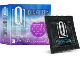 Q Think Thin Vanilyalı Aromalı Ultra İnce Prezarvatif 7x3'lü