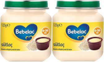 Bebelac Sütlaç Tahılsız Organik Probiyotikli Kavanoz Maması 2x125 gr