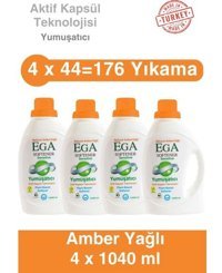 Ega Softener Sensitive Konsantre Amber 44 Yıkama Yumuşatıcı 4x1 lt