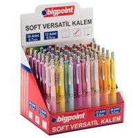 Bigpoint Soft Silgili Metal Metalik Renkli 0.5 mm - 0.7 mm Uçlu Versatil Kalem 48 Adet