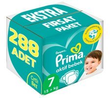 Prima Aktif Bebek 7 Numara Cırtlı Bebek Bezi 288'li