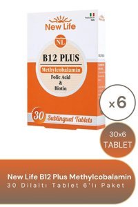 New Life Metilkobalamin B12 Plus Dilaltı Vitamin 6x30 Tablet