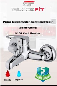 Blackfit Pirinç Çiftli Aç Kapa Yarı Ankastre Kare Banyo Bataryası Krom