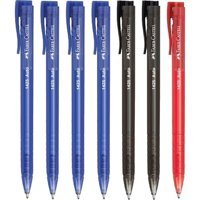 Faber-Castell 1425 Auto Plastik 3 Renkli 1.0 mm Çok Renkli 7'li Tükenmez Kalem Seti