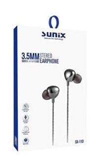 Sunix Sx110 Silikonlu Mikrofonlu 3.5 mm Jak Kablolu Kulaklık Gri