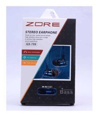 Zore Gx709 Silikonlu Mikrofonlu 3.5 mm Jak Kablolu Kulaklık Siyah