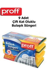 Proff Oluklu 2x9'lu Bulaşık Süngeri