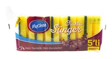 My Clean Oluklu 5'li Bulaşık Süngeri