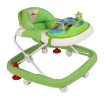 Baby Hope 213 Star 10 Tekerlekli 3 Kademeli Oyuncaklı Sallanan Müzikli Örümcek Yürüteç Beyaz-Yeşil