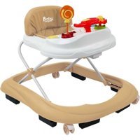 Baby Hope 217 10 Tekerlekli 3 Kademeli Oyuncaklı Sallanan Müzikli Örümcek Yürüteç Kahverengi