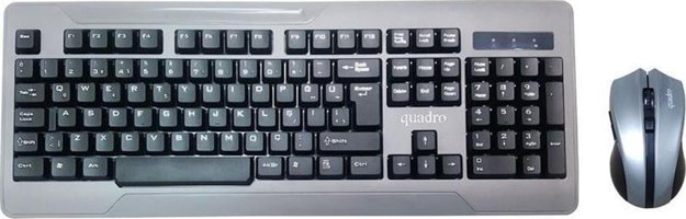 Quadro Q Kablosuz KMS-101W Trk Multimedia Klavye + Kablosuz Mouse