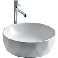 Lena E-2110 Tekli 41 cm Porselen Tezgah Üstü Çanak Lavabo Beyaz