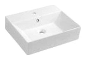 Isvea Sistema4 Tekli 51 cm Seramik Tezgah Üstü Dikdörtgen Lavabo Beyaz