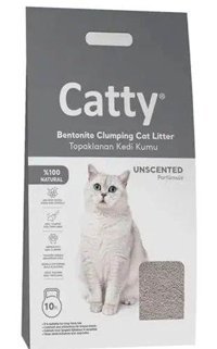 Catty Parfümsüz Topaklanan İnce Taneli Bentonit Kedi Kumu 10 lt