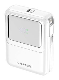 Lapas LP-PW0002 10000 mAh Dijital Göstergeli Type C Powerbank Beyaz