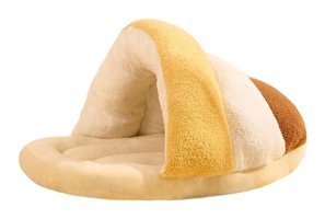 Magideal Suntek Tek Fonksiyonlu 40x30x10 cm Üstü Kapalı Kedi Yatağı Sarı