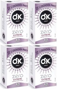 Okey Zero Extreme İnce Prezervatif 4x20'li