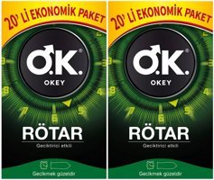 Okey Rötar Normal Geciktiricili Prezervatif 2x20'li