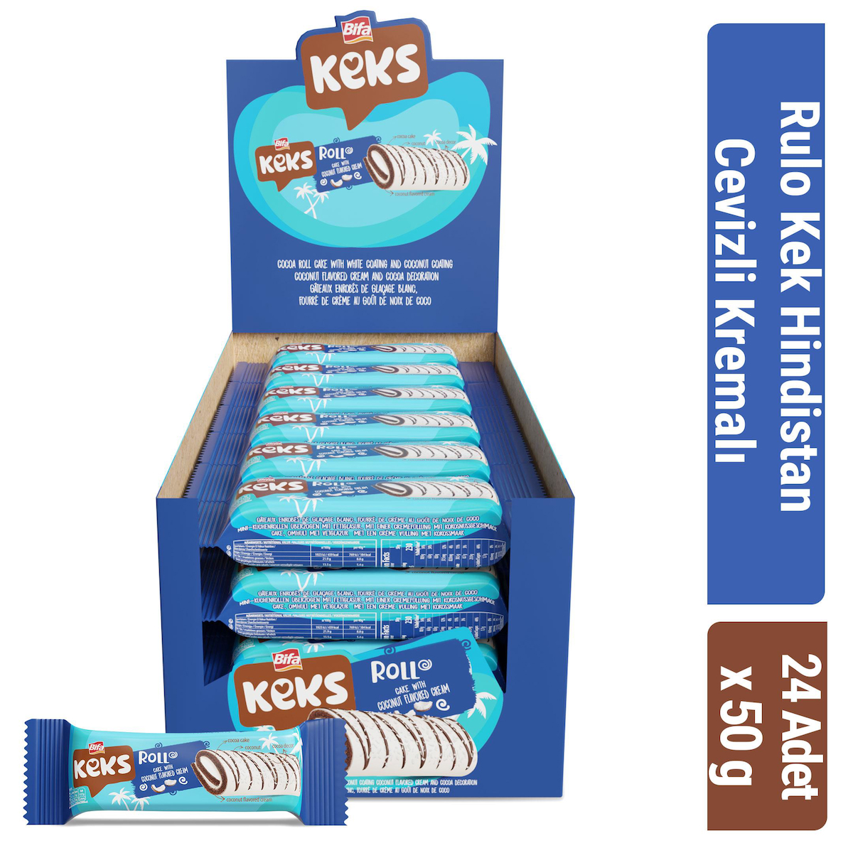 Bifa Keks Hindistan Cevizi Kek 24x50 gr