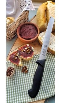 Solingen Çelik Tırtıklı 30 cm Ekmek Bıçağı Siyah