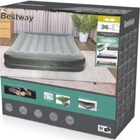 Bestway Pavillo 67725 Elektrikli Ev Tipi Çift Kişilik Şişme Yatak Gri