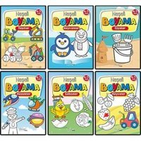 4 - 5 Yaş Neşeli Boyama Seti - 6 Kitap Takım - Buçe Dayı - Pinokyo