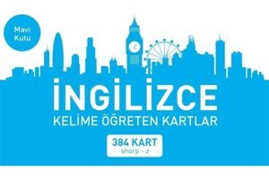 İngilizce Kelime Öğreten Kartlar - Mavi Kutu - 384 Kart- Mavi Kelebek