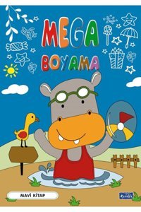 Parıltı Yayınları Mega Boyama Mavi Kitap
