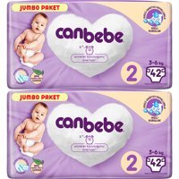 Canbebe Mini Jumbo Paket 2 Numara Bantlı Bebek Bezi 2x42 Adet