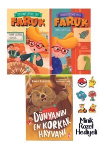 Timaş Çocuk 1. 2. Sınıf Okuma Seti 3 Kitap Dünyanın En Korkak Hayvanı-Faruk Şehirdeki Gizemli Sinyal-Faruk Sınıf