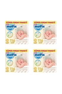 Molfix Mini 2 Numara Göbek Oyuntulu Cırtlı Bebek Bezi 4x116 Adet