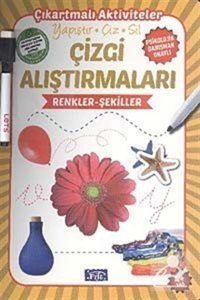 Parıltı Yayınları Çizgi Alıştırmaları Renkler Şekiller Yapıştır Çiz Sil