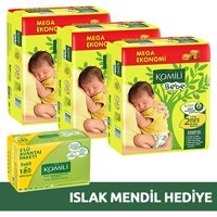 Komili Mini 2 Numara Cırtlı Bebek Bezi 3x78 Adet