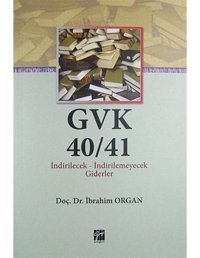 GVK40/41 İndirilecek-İndirilemeyecek Giderler- Gazi Kitabevi