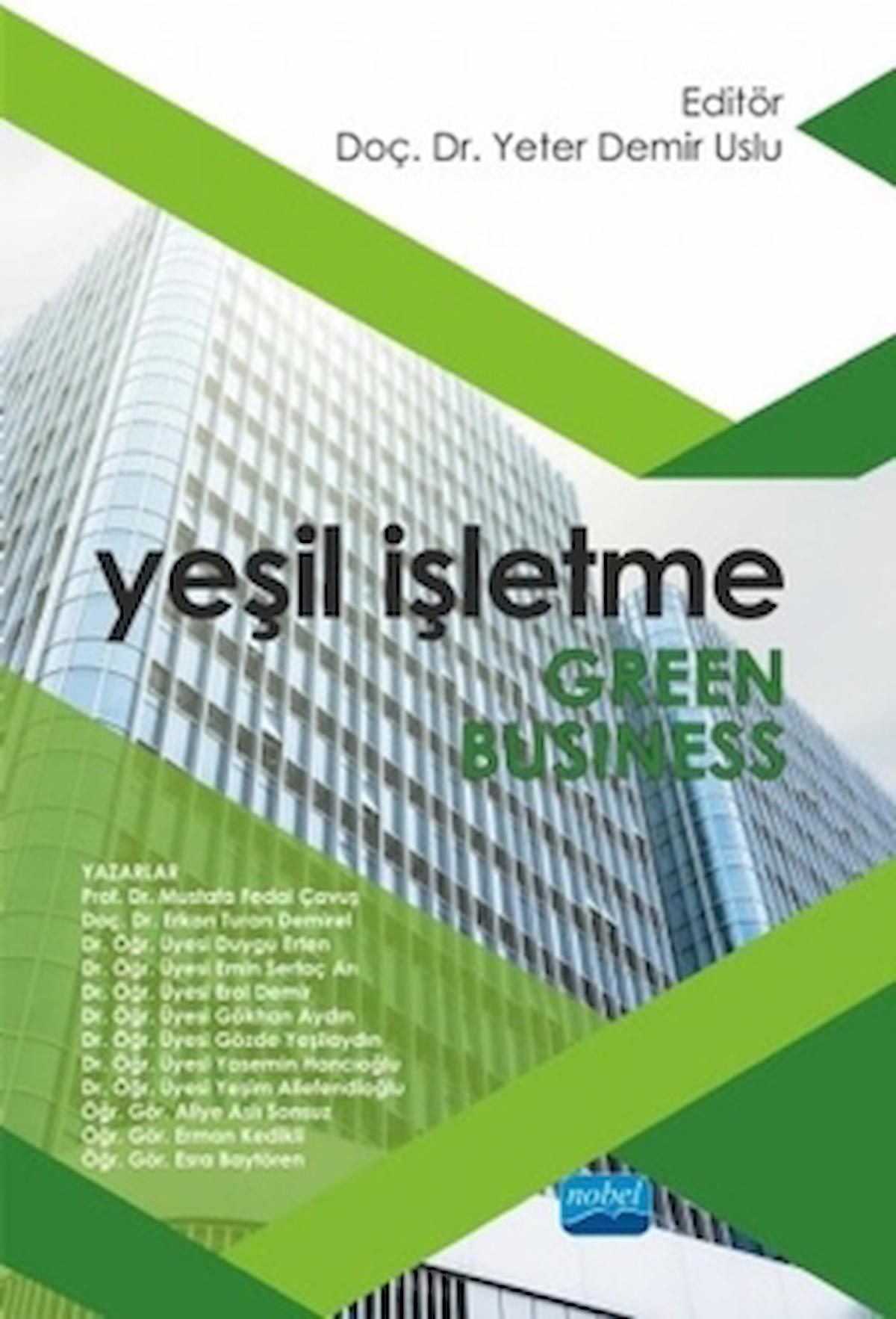Yeşil İşletme / Aliye Aslı Sonsuz / Nobel Akademik Yayıncılık / 9786053208792