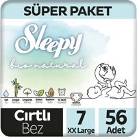 Sleepy XXLarge Süper Paket 7 Numara Organik Cırtlı Bebek Bezi