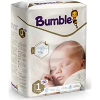 Bumble Ekonomik Paket Yenidoğan 1 Numara Cırtlı Bebek Bezi 50 Adet