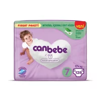 Canbebe 7 Numara Bantlı Bebek Bezi 128 Adet