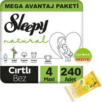 Sleepy Natural Mini 2 Numara Organik Cırtlı Bebek Bezi 320 Adet